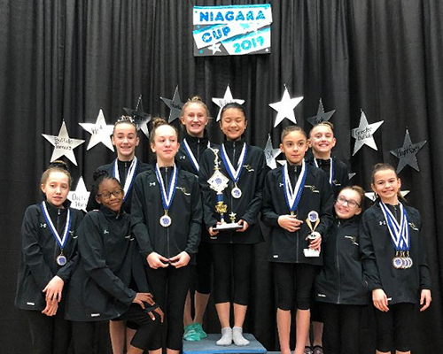 Bright Raven Gymnastics Level 5 Team Wins First at Niagara Cup