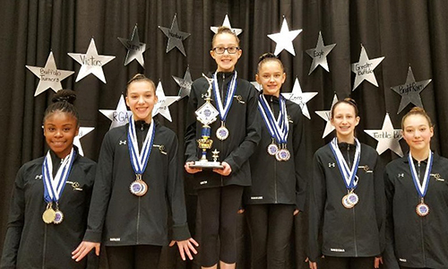 Bright Raven Gymnastics Level 6 Team Wins First at Niagara Cup